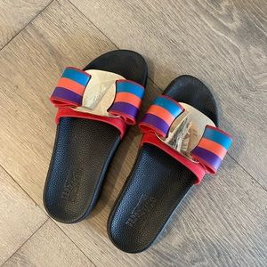 Ferragamo Pool Slides, size 7 (37.5)